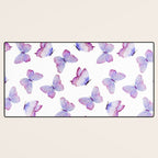 Lavender Purple Watercolor Hand Painted Butterfly Desk Mat Gallery Image 3