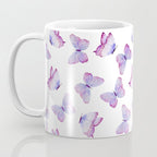 Lavender Purple Watercolor Hand Painted Butterfly Coffee Mug Gallery Image 3