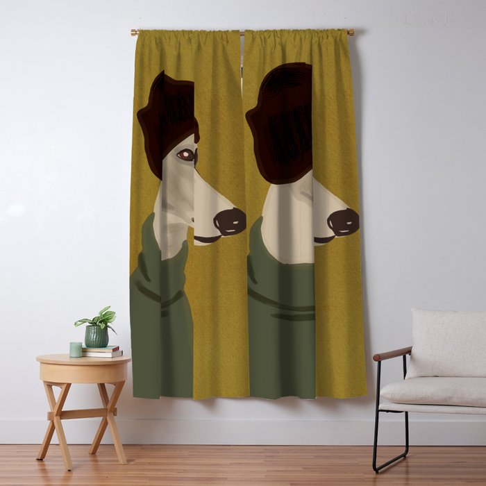 Dog Portrait 4 Window Curtain Gallery Image 5