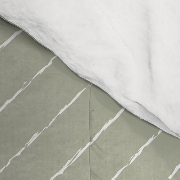 Lines (Linen Sage) Comforter Gallery Image 4