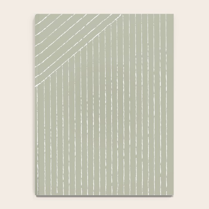 Lines (Linen Sage) Notebook Gallery Image 4