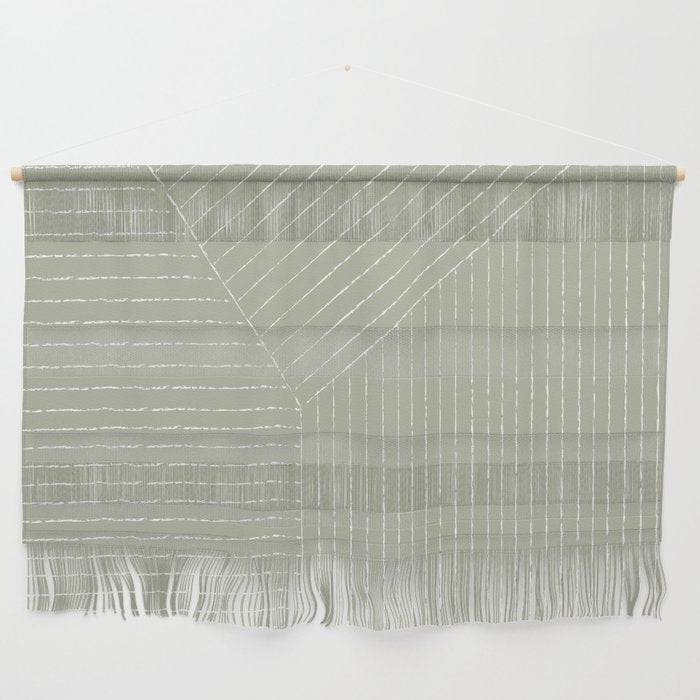 Lines (Linen Sage) Wall Hanging Gallery Image 1