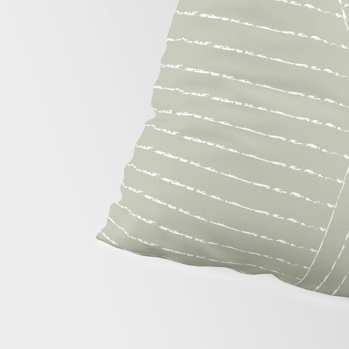 Lines (Linen Sage) Pillow Sham Gallery Image 4