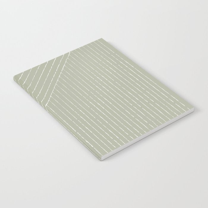 Lines (Linen Sage) Notebook Gallery Image 1