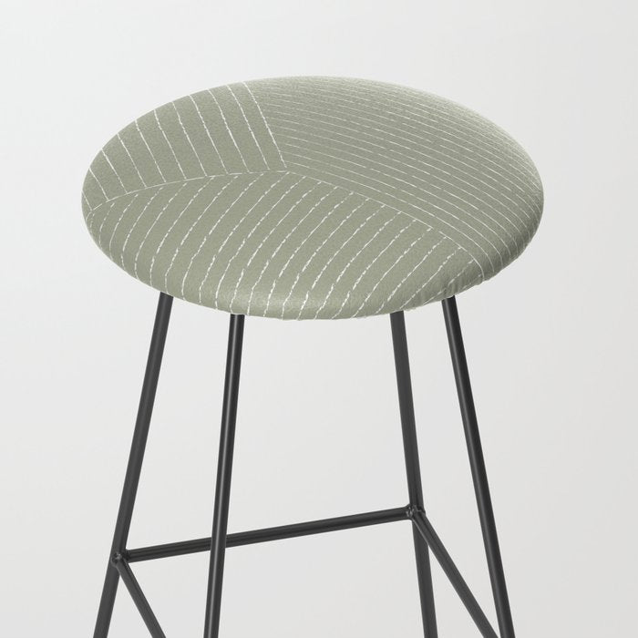 Lines (Linen Sage) Stool Gallery Image 2