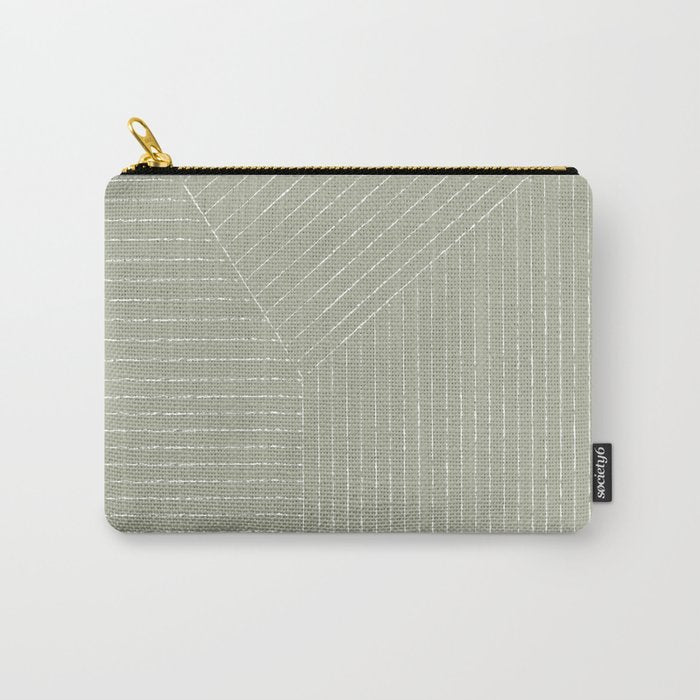Lines (Linen Sage) Carry All Pouch Gallery Image 1