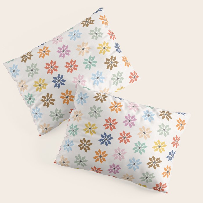 Elegant Pastel Festive Stars Pattern Pillow Sham Gallery Image 1