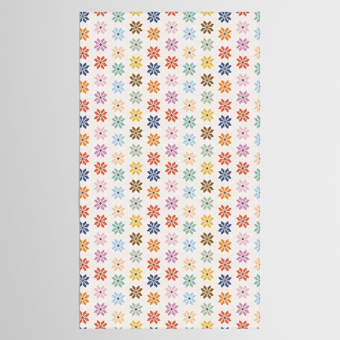 Elegant Pastel Festive Stars Pattern Tablecloth Gallery Image 2