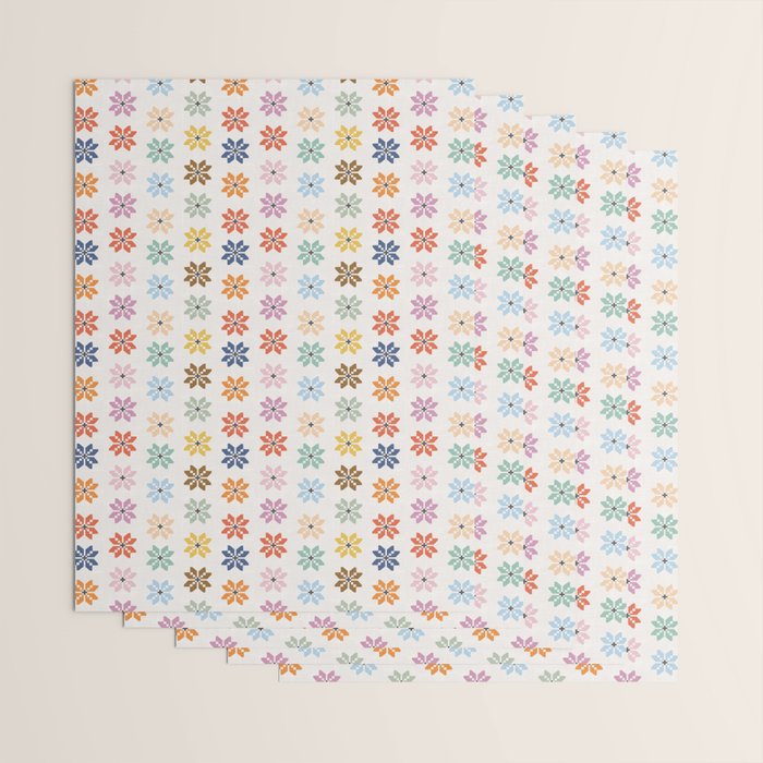 Elegant Pastel Festive Stars Pattern Wrapping Paper Gallery Image 3