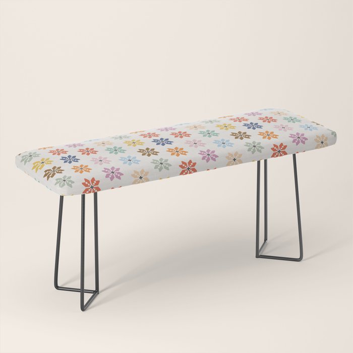 Elegant Pastel Festive Stars Pattern Bench Gallery Image 1