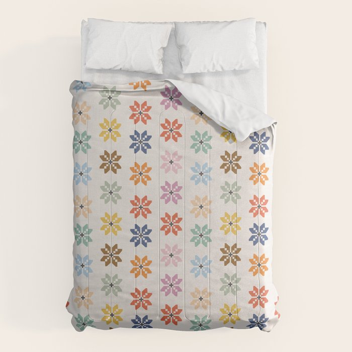 Elegant Pastel Festive Stars Pattern Comforter Gallery Image 1