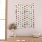 Elegant Pastel Festive Stars Pattern Wall Tapestry Gallery Image 2