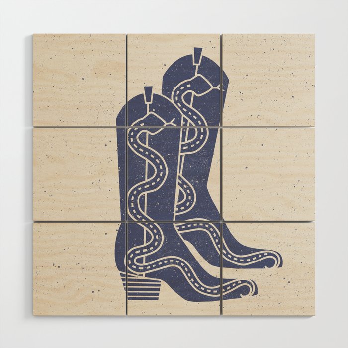 Cowboy Boots Wood Wall Art