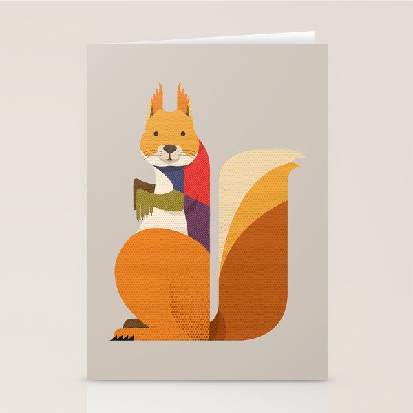 Red Squirrel Stationery Card Gallery Image 2