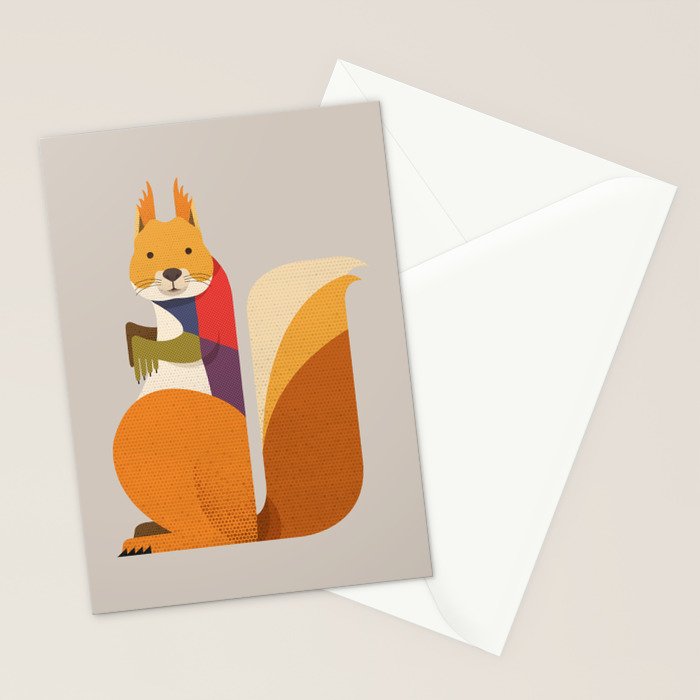 Red Squirrel Stationery Card Gallery Image 2