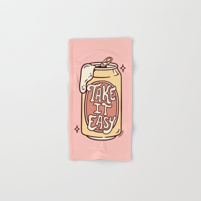 TAKE IT EASY (PINK) Bath Towel Gallery Image 1