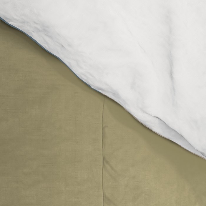 Retro Liquid Swirl Abstract Pattern in Muted Green Blue Apricot Cream Comforter Gallery Image 4