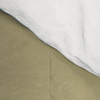 Retro Liquid Swirl Abstract Pattern in Muted Green Blue Apricot Cream Comforter Gallery Image 4