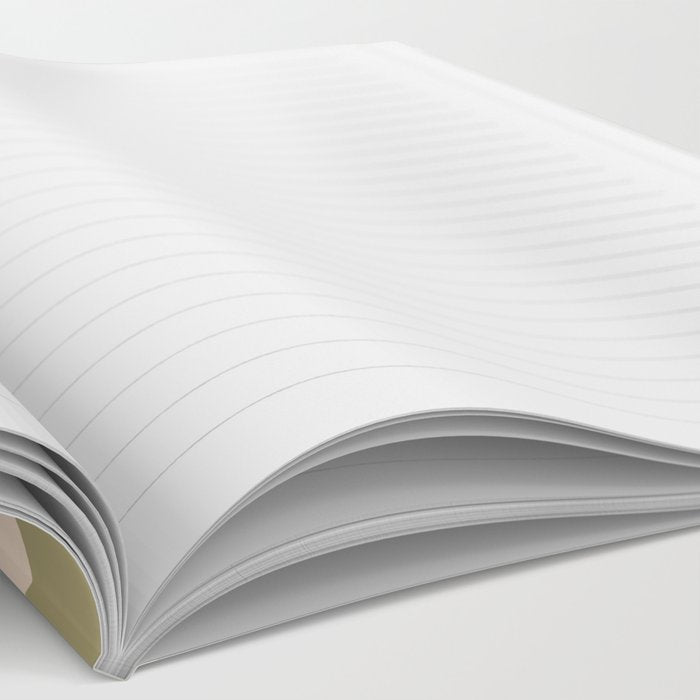 Retro Liquid Swirl Abstract Pattern in Muted Green Blue Apricot Cream Notebook Gallery Image 2