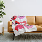 Lips of Love Throw Blanket Gallery Image 1