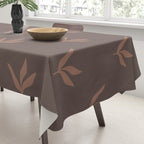 Modern Leafy Pattern - mocha mousse Tablecloth Gallery Image 3