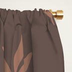 Modern Leafy Pattern - mocha mousse Window Curtain Gallery Image 2