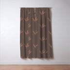 Modern Leafy Pattern - mocha mousse Window Curtain Gallery Image 3