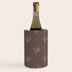 Modern Leafy Pattern - mocha mousse Wine Chiller Gallery Image 2