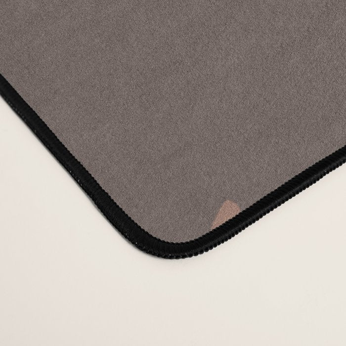 Modern Leafy Pattern - mocha mousse Desk Mat Gallery Image 4