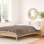 Modern Leafy Pattern - mocha mousse Duvet Cover Gallery Image 2