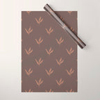 Modern Leafy Pattern - mocha mousse Wrapping Paper Gallery Image 1