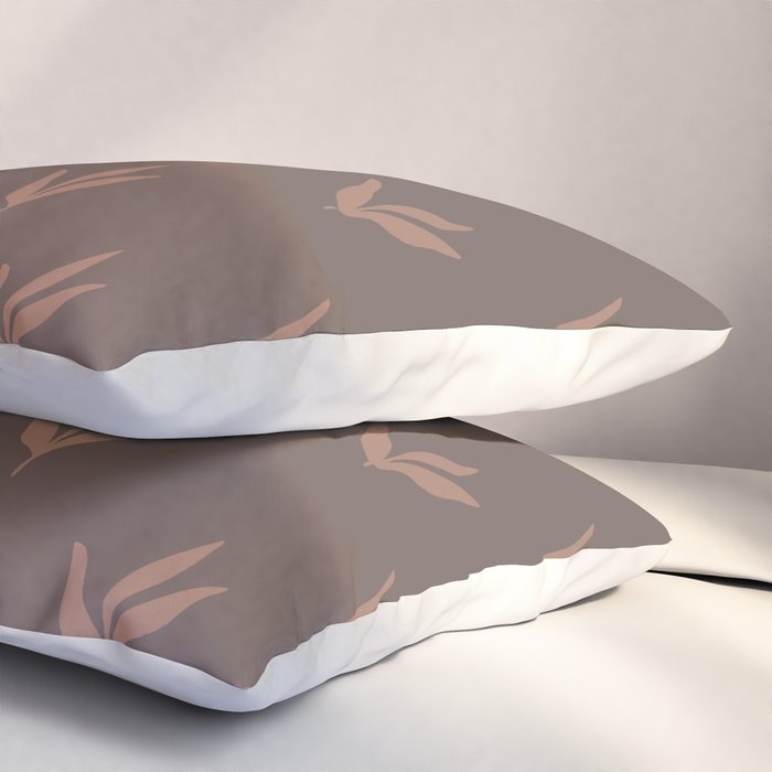 Modern Leafy Pattern - mocha mousse Pillow Sham Gallery Image 3