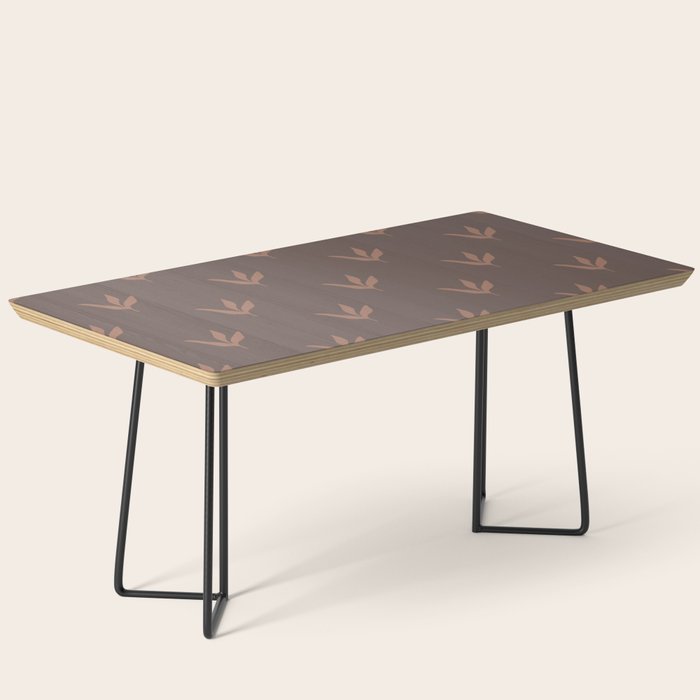 Modern Leafy Pattern - mocha mousse Coffee Table Gallery Image 1