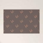 Modern Leafy Pattern - mocha mousse Welcome Mat Gallery Image 1