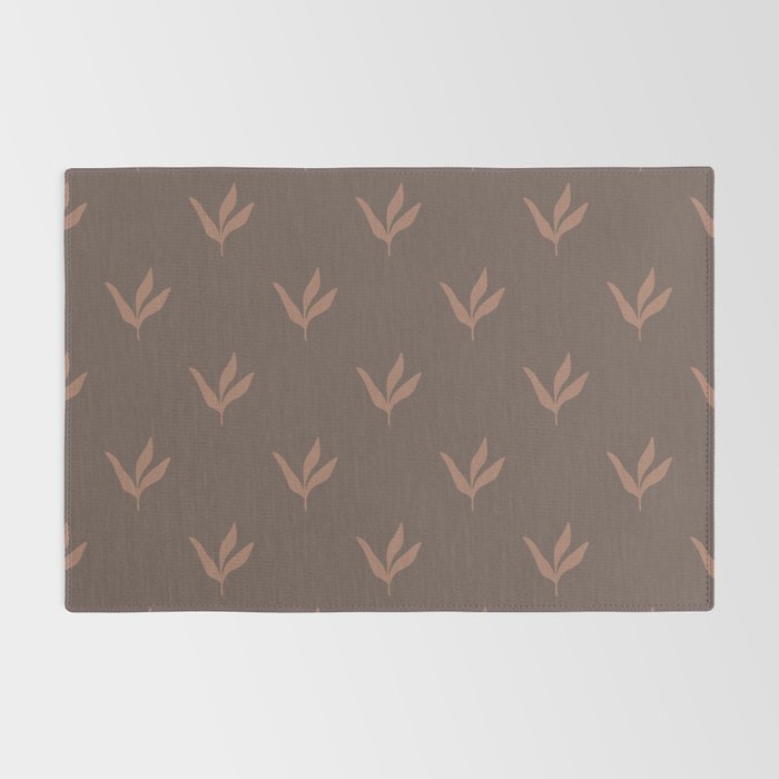 Modern Leafy Pattern - mocha mousse Rug Gallery Image 2