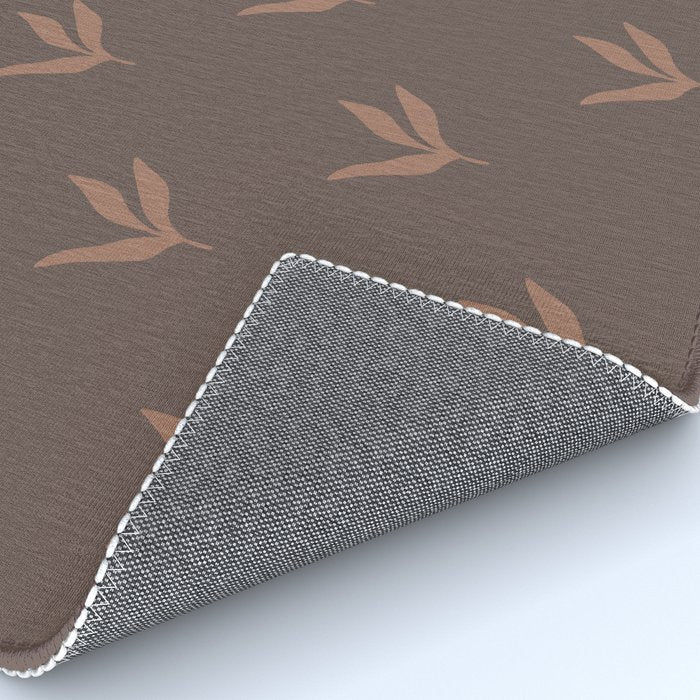 Modern Leafy Pattern - mocha mousse Rug Gallery Image 4