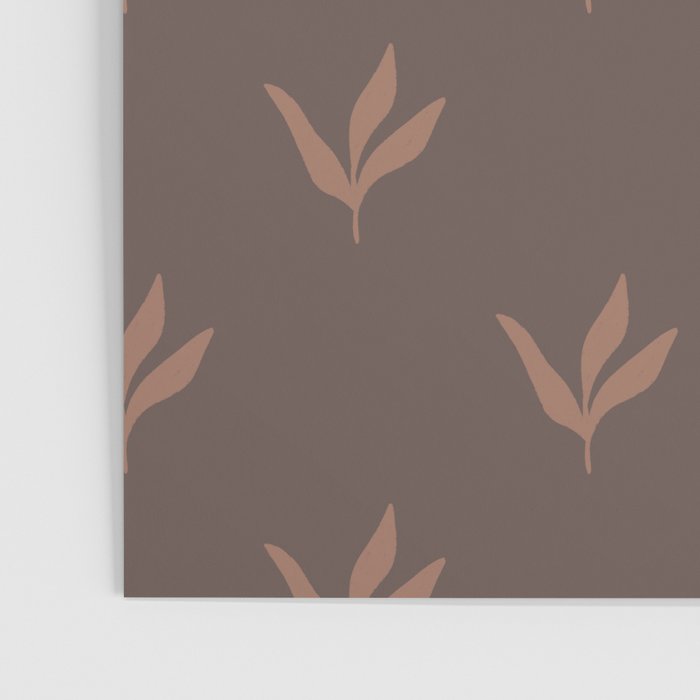 Modern Leafy Pattern - mocha mousse Poster Gallery Image 3