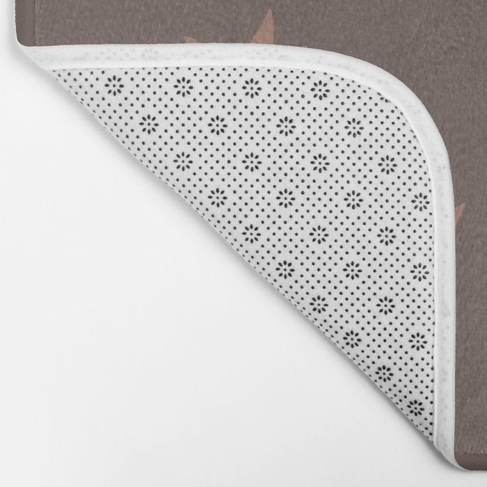 Modern Leafy Pattern - mocha mousse Bath Mat Gallery Image 2