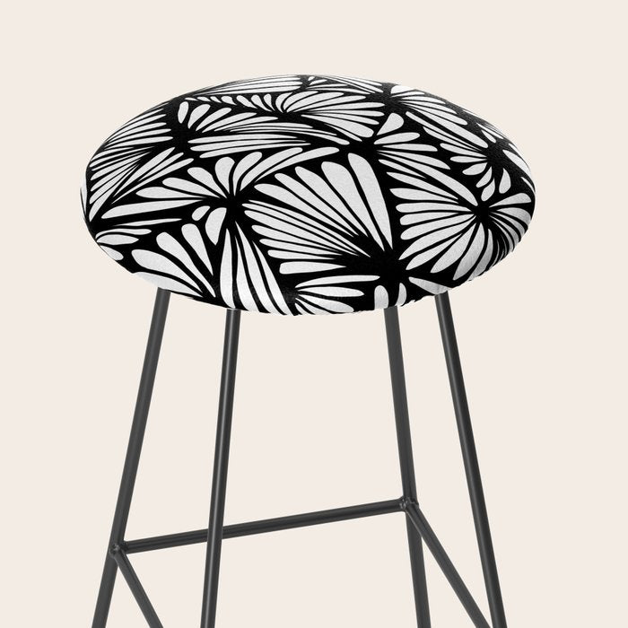 Petals in black and white Stool Gallery Image 2