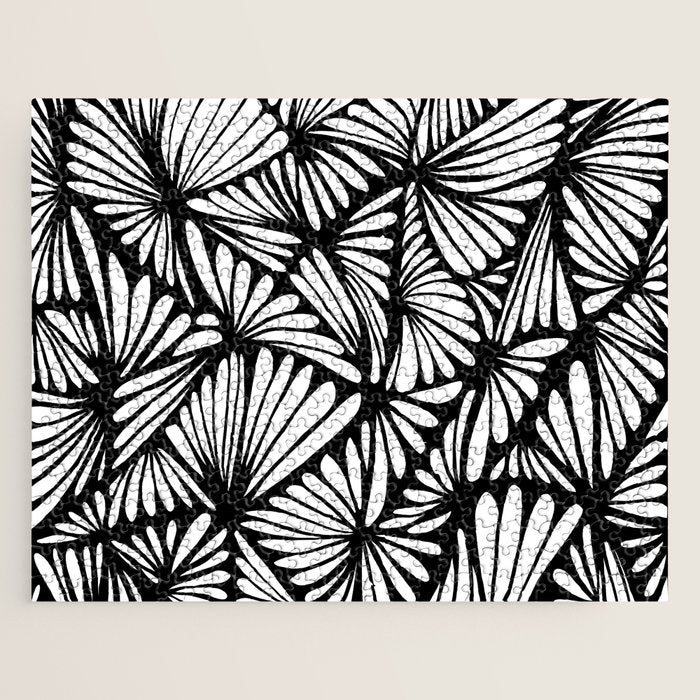 Petals in black and white Jigsaw Puzzle Gallery Image 1