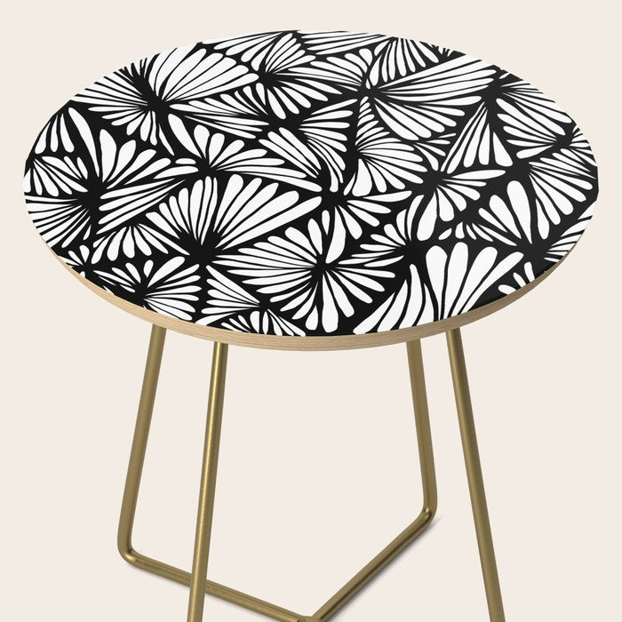 Petals in black and white Side Table Gallery Image 2