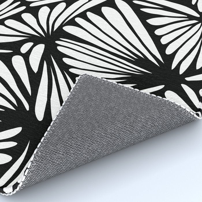 Petals in black and white Rug Gallery Image 4