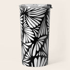 Petals in black and white Travel Mug Gallery Image 2