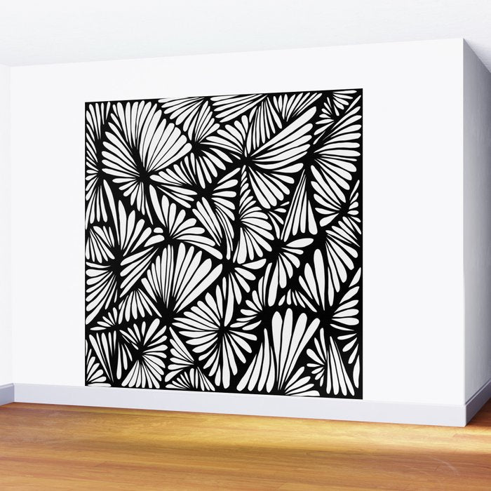 Petals in black and white Wall Mural Gallery Image 2