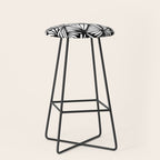 Petals in black and white Stool Gallery Image 1