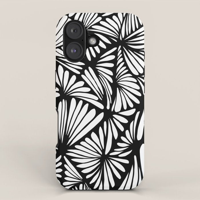 Petals in black and white iPhone Case Gallery Image 1