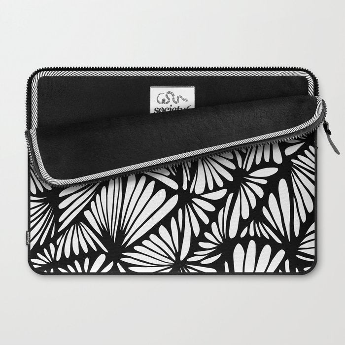 Petals in black and white Laptop Sleeve Gallery Image 2
