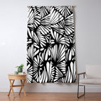 Petals in black and white Window Curtain Gallery Image 5