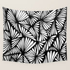 Petals in black and white Wall Tapestry Gallery Image 4