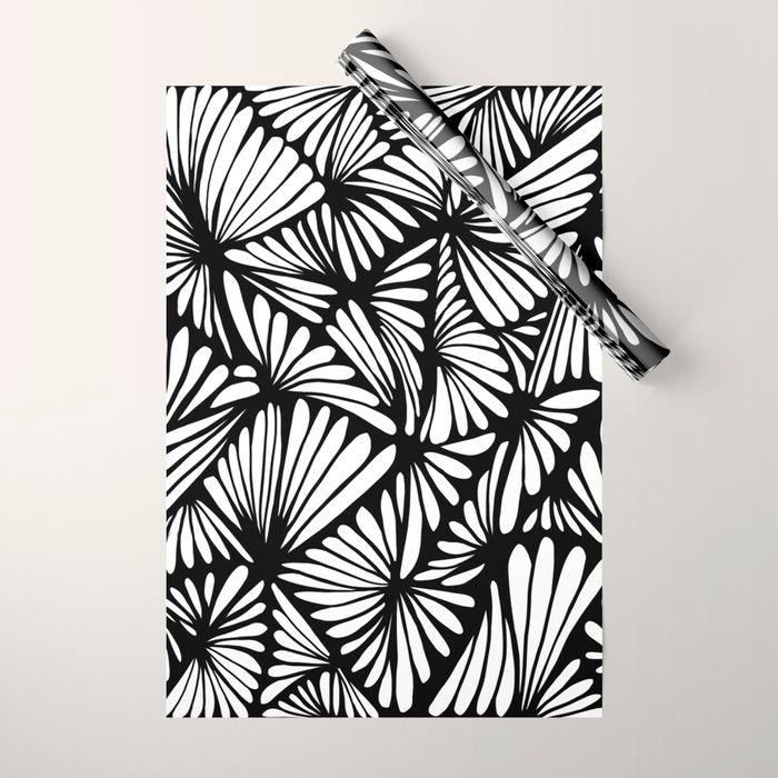 Petals in black and white Wrapping Paper Gallery Image 1